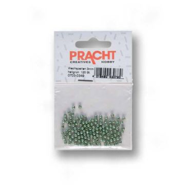 Wachsperlen grün 3 mm Lochgröße 0,7 mm