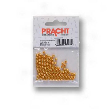 Wachsperlen gelb 4 mm Lochgröße 0,8 mm