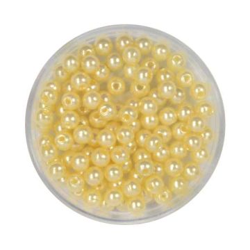 Wachsperlen champagner 4 mm Lochgröße 0,8 mm