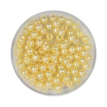 Wachsperlen champagner 4 mm Lochgröße 0,8 mm