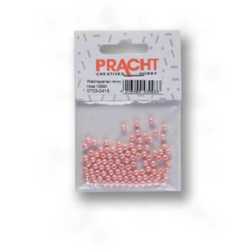 Wachsperlen rosa 4 mm Lochgröße 0,8 mm