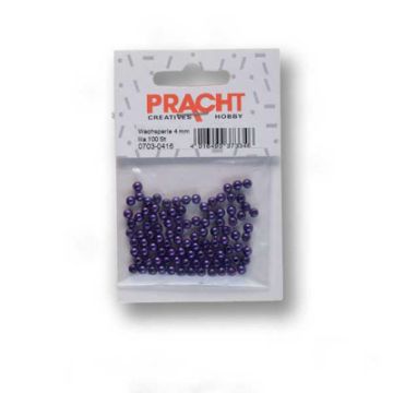 Wachsperlen lila 4 mm Lochgröße 0,8 mm