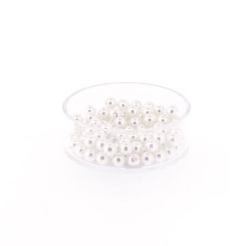 Wachsperlen weiß 4 mm Lochgröße 0,8 mm