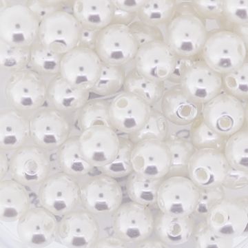 Wachsperlen weiß 4 mm Lochgröße 0,8 mm
