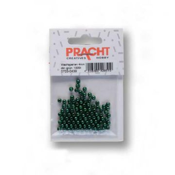 Wachsperlen weihnachtsgrün 4 mm Lochgröße 0,8 mm