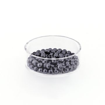 Wachsperlen dunkelgrau 4 mm Lochgröße 0,8 mm