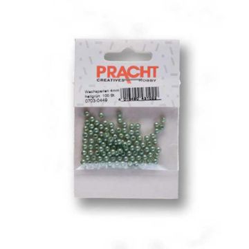 Wachsperlen grün 4 mm Lochgröße 0,8 mm