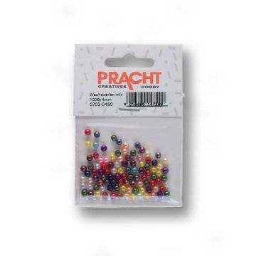 Wachsperlen Mix 4 mm Lochgröße 0,8 mm