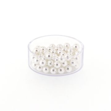 Wachsperlen weiß 5 mm Lochgröße 0,8 mm