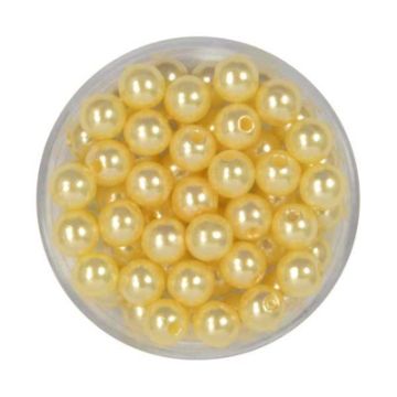 Wachsperlen champagner 6 mm Lochgröße 0,8 mm