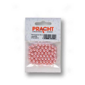 Wachsperlen rosa 6 mm Lochgröße 0,8 mm