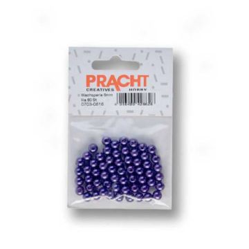 Wachsperlen lila 6 mm Lochgröße 0,8 mm