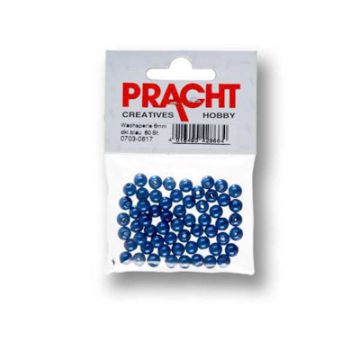 Wachsperlen dunkelblau 6 mm Lochgröße 0,8 mm