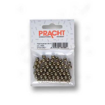 Wachsperlen oliv 6 mm Lochgröße 0,8 mm