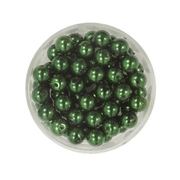 Wachsperlen weihnachtsgrün 6 mm Lochgröße 0,8 mm