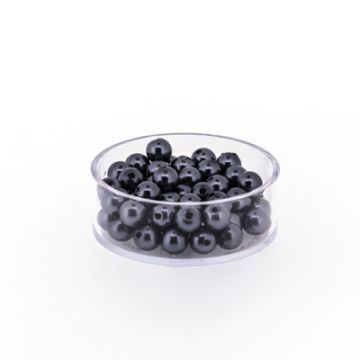 Wachsperlen dunkelgrau 6 mm Lochgröße 0,8 mm