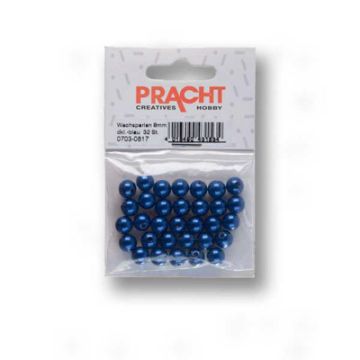 Wachsperlen dunkelblau 8 mm Lochgröße 1 mm