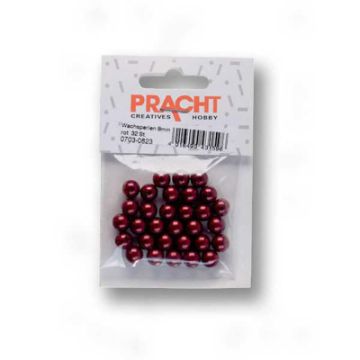Wachsperlen rot 8 mm Lochgröße 1 mm