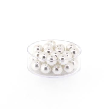 Wachsperlen weiß 8 mm Lochgröße 1 mm