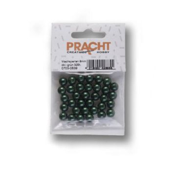 Wachsperlen weihnachtsgrün 8 mm Lochgröße 1 mm
