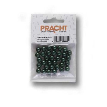 Wachsperlen weihnachtsgrün 8 mm Lochgröße 1 mm