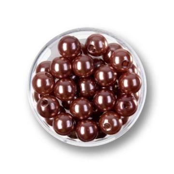 Wachsperlen braun 8 mm Lochgröße 1 mm