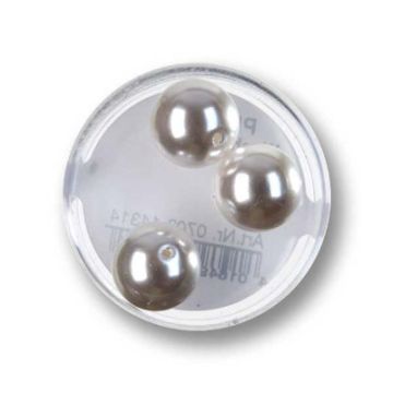 Wachsperlen weiß 14 mm Lochgröße 1 mm