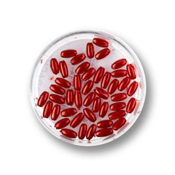 Wachsoliven rot 6x3 mm Lochgröße 0,8 mm