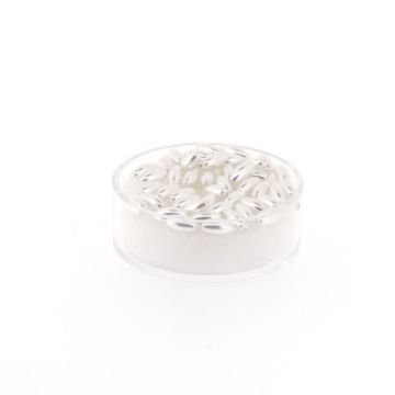 Wachsoliven weiß 6x3 mm Lochgröße 0,8 mm