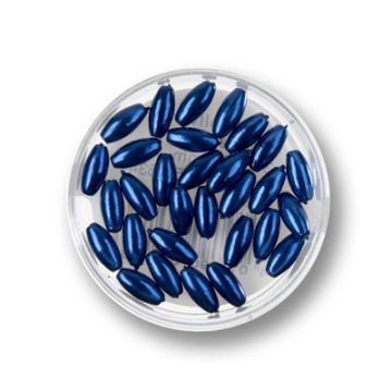 Wachsoliven marine 8x4 mm Lochgröße 1 mm
