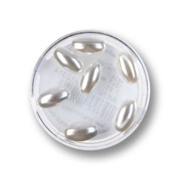 Wachsoliven weiß 12x7 mm Lochgröße 1 mm