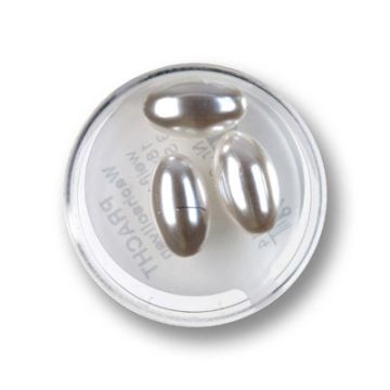 Wachsoliven weiß 18x10 mm Lochgröße 1 mm