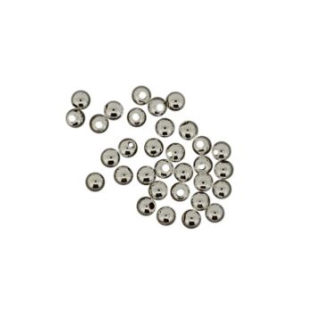 Metallic-Perle silberfarben 2,5 mm Lochgröße 0,7 mm