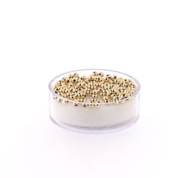 Metallic-Perle goldfarben 2,5 mm Lochgröße 0,7 mm