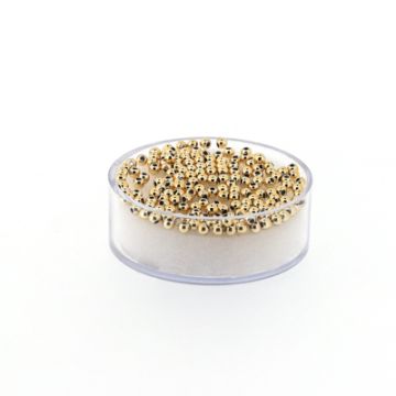 Metallic-Perle goldfarben 2 mm Lochgröße 0,7 mm
