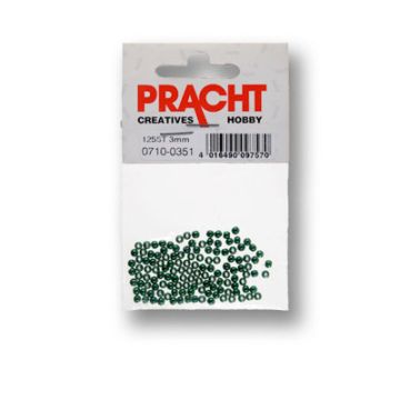 Metallic-Perle grün 3 mm Lochgröße 0,8 mm