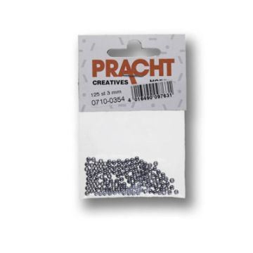 Metallic-Perle dunkelgrau 3 mm Lochgröße 0,8 mm