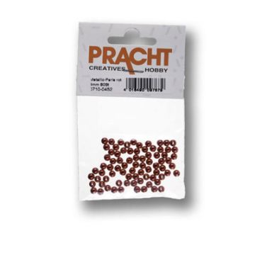 Metallic-Perle rot 4 mm Lochgröße 1 mm