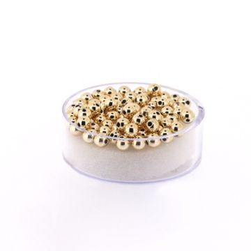 Metallic-Perle goldfarben 4 mm Lochgröße 1 mm