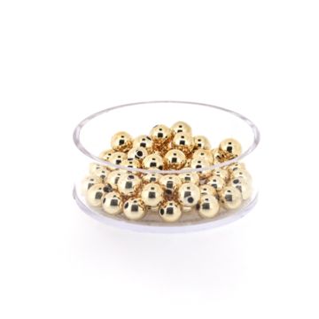 Metallic-Perle goldfarben 5 mm Lochgröße 1 mm