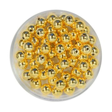 Metallic-Perle goldfarben 5 mm Lochgröße 1 mm
