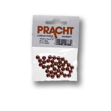 Metallic-Perle rot 6 mm Lochgröße 1 mm
