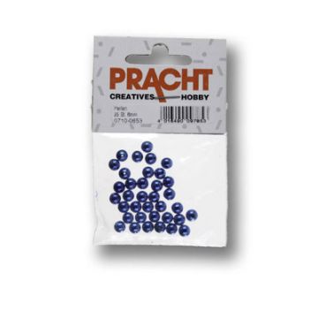 Metallic-Perle blau 6 mm Lochgröße 1 mm