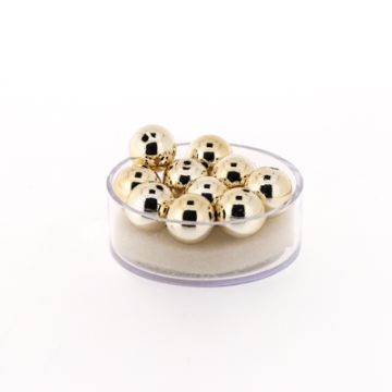 Metallic-Perle goldfarben 10 mm Lochgröße 1 mm