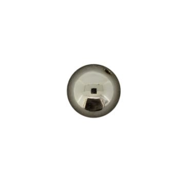 Metallic-Perle silberfarben 14 mm Lochgröße 1,2 mm