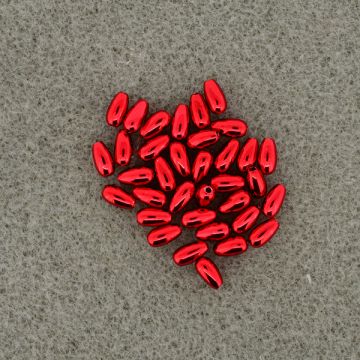 Metallic-Tropfen rot 6x3 mm Lochgröße 0,8 mm