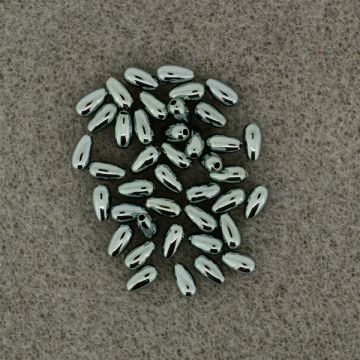 Metallic-Tropfen grau 6x3 mm Lochgröße 0,8 mm