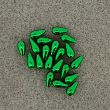Metallic-Tropfen grün 8x4 mm Lochgröße 1 mm