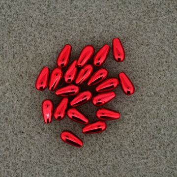 Metallic-Tropfen rot 8x4 mm Lochgröße 1 mm