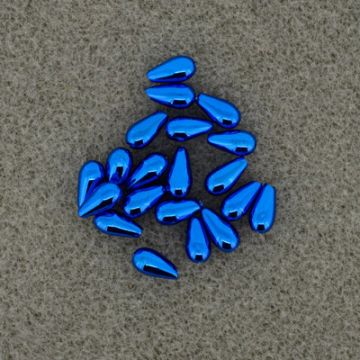 Metallic-Tropfen blau 8x4 mm Lochgröße 1 mm